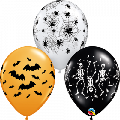 Qualatex 28cm Halloween Spooky Design Latex Balloons