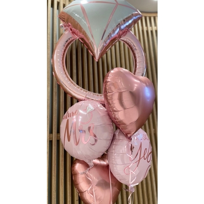 Rose Gold Giant Ring Balloon Bouquet
