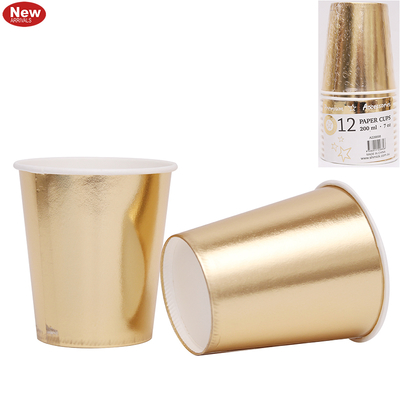 12pk 200ml Champagne Gold Cups