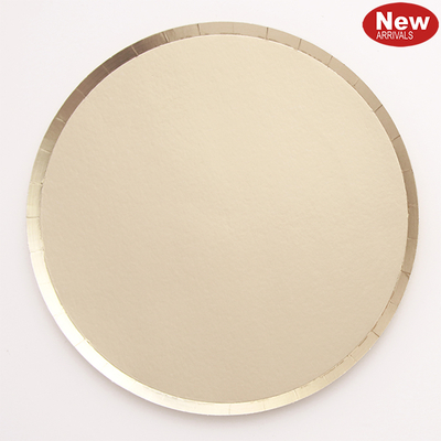 12pk 23cm Gold Matted Plates
