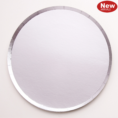 12pk 23cm Silver Matted Plates