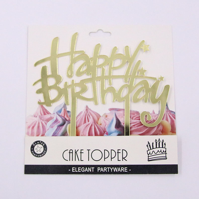 16x16cm Champagne Happy Birthday Acrylic Cake Topper - Online Costume ...