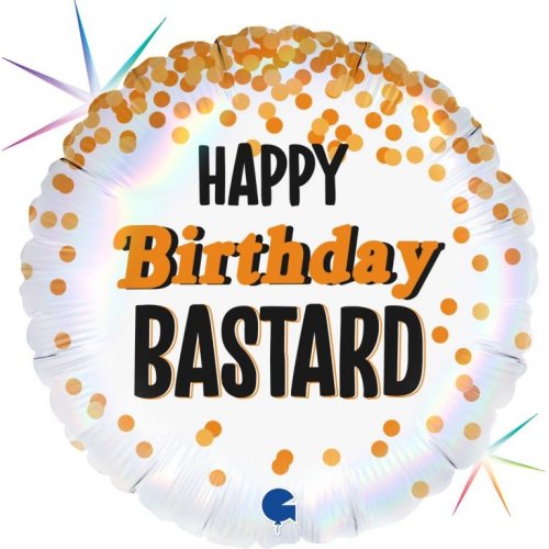 45cm Happy Birthday Bastard Foil Balloon