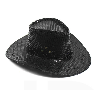 Deluxe Sequin Cowboy Hat Black