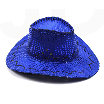 Deluxe Sequin Cowboy Hat Blue