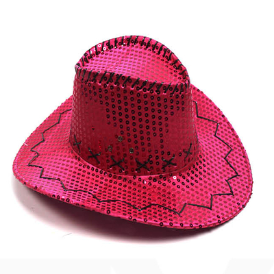 Deluxe Sequin Cowboy Hat Hot Pink