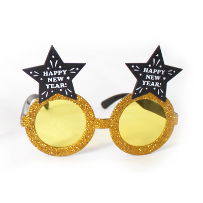 Happy New Year Party Glasses Gold