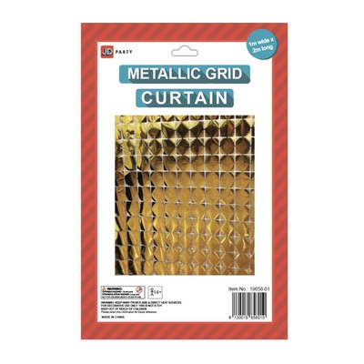 Metallic Block Curtain Gold 1