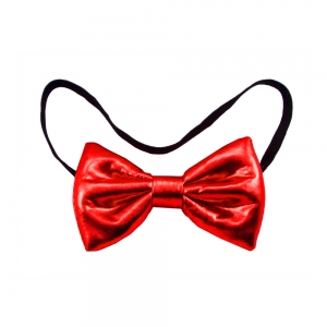 Metallic Red Bow Tie