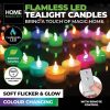 12pk LED Tealight Candles Colour Changing with Remote Control 1