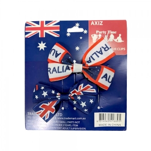 2pk Aussie Flag Hairclips