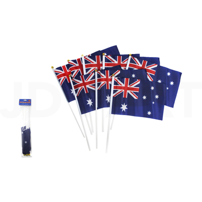 8pk Australian Hand Flags