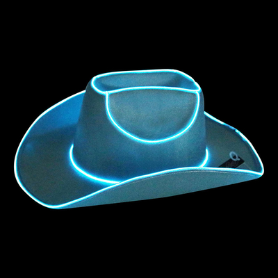 Blue Light Up Cowgirl Hat