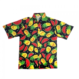 Pineapple Watermelon Print Haiwaiian Shirt