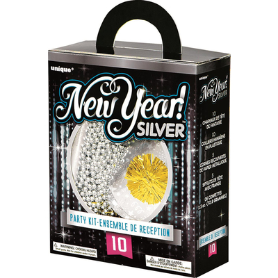 Silver New Year Party Kit For 10