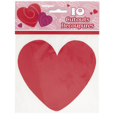 10pk Heart Mini Cutouts