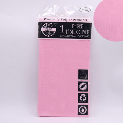 137x274cm 3Ply Paper Table Cover Pink