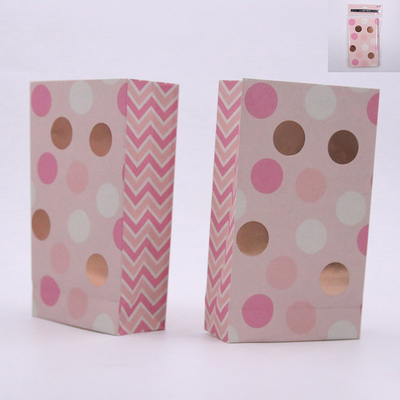 6pk Pink Jumbo Dot Party Bags