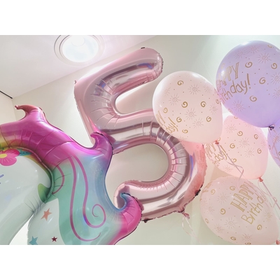 Girls 5th Pastel Birthday Balloon Bouquet