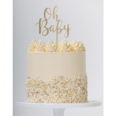 Gold Oh Baby Cake Topper