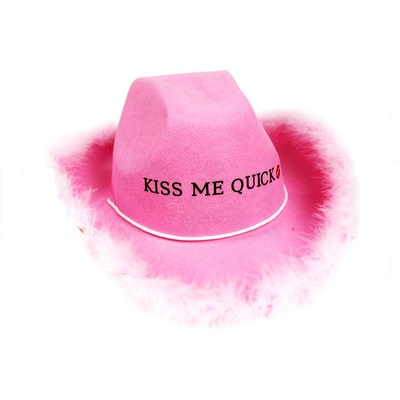 Hens Kiss Me Quick Cowboy Hat