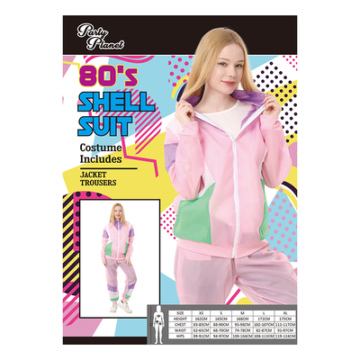 Ladies Pink Shell Tracksuit Costume