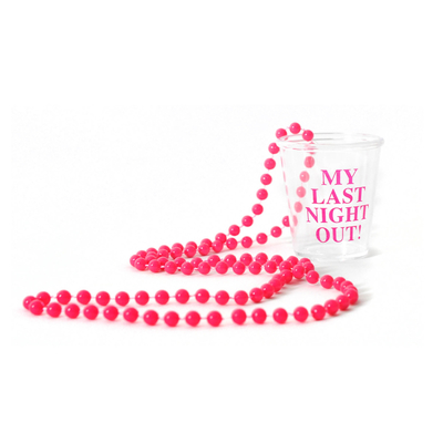 My Last Night Out Clear Shot Glass Necklace