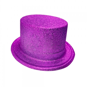 Purple Glitter Top Hat