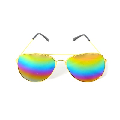 Rainbow Mirror Lens Aviator Glasses
