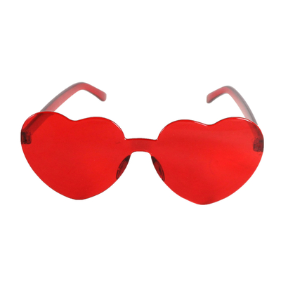 Red Perspex Hearts Glasses