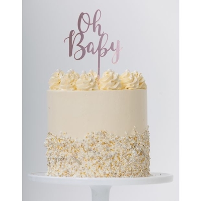 Rose Gold Oh Baby Cake Topper