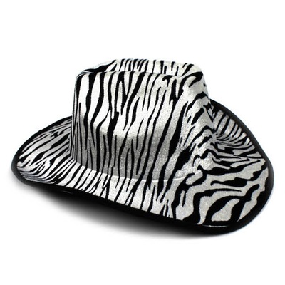 Zebra Pattern Cowboy Hat