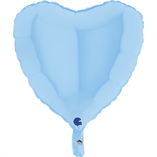 46cm Matte Blue Heart Balloon