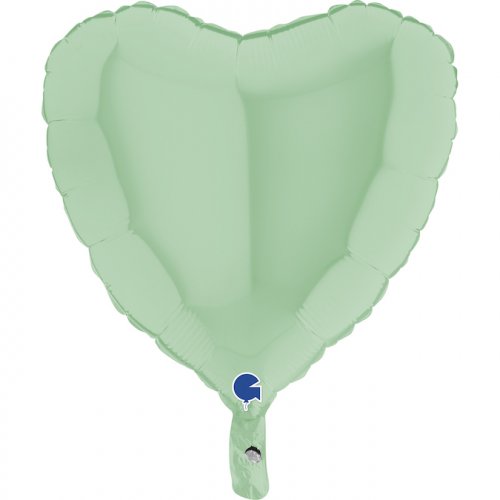 46cm Matte Green Heart Balloon