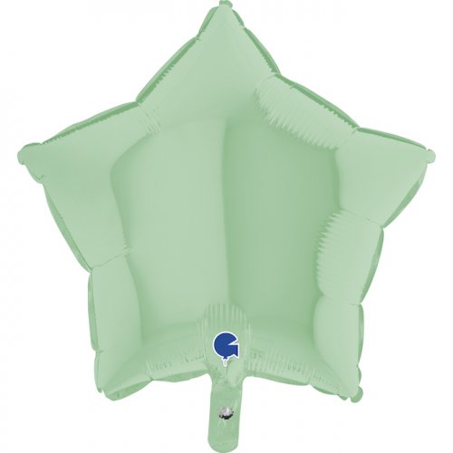 46cm Matte Green Star Balloon