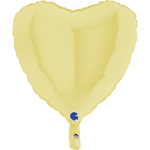 46cm Matte Yellow Heart Balloon