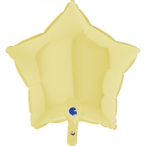 46cm Matte Yellow Star Balloon