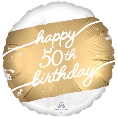 Anagram Foil 45cm Golden Age Happy 50th Birthday
