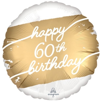 Anagram Foil 45cm Golden Age Happy 60th Birthday