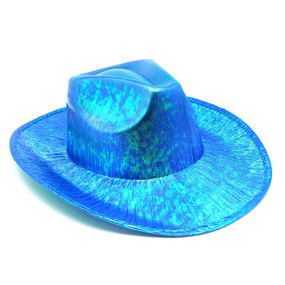 Blue Metallic Cowboy Hat