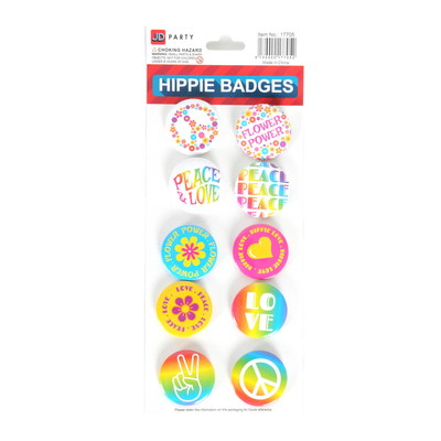 Hippie Party Badges