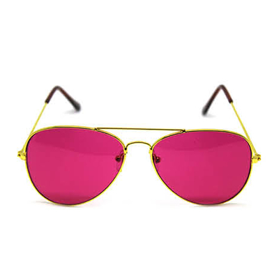 Hot Pink Aviator Party Glasses