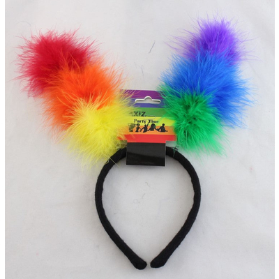 Rainbow Feather Headband