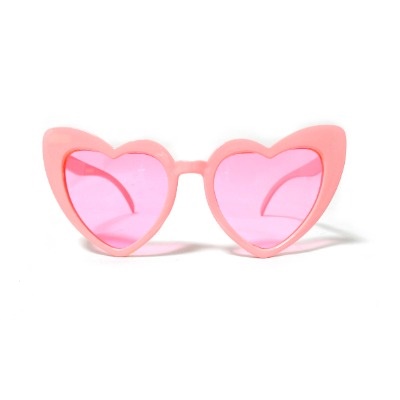 Light Pink Heart Party Glasses