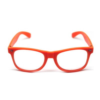 Orange Wayfarer Party Glasses