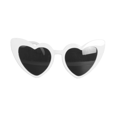 White Heart Party Glasses