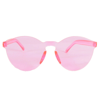 Light Pink Perspex Wayfarer Glasses