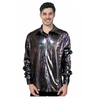 Adult 70s Disco Shirt - Dark - Online Costume Shop - Australia