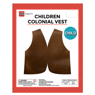 Children Colonial Vest Dark Brown