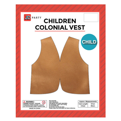 Children Colonial Vest Light Brown